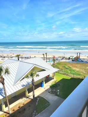 On the beach, sun-loungers, beach towels - Beachfront Beautiful Ocean Views! (Daytona Beach)