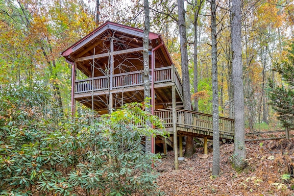 Ellijay Vacation Rental | 1BR | 1BA | 400 Sq Ft | Stairs Required to Access
