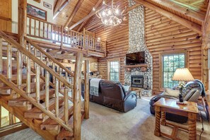 TV, video games, DVD player, table football - Family Getaway: Georgia Cabin w/ Outdoor Hot Tub (Clermont)