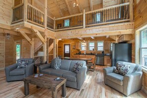 TV, fireplace - Ash Cave lodge by Inn & Spa at Cedar Falls (South Bloomingsville)