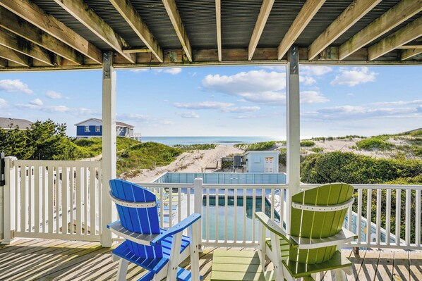 Property grounds - 5860- Beach Breeze at Beach Breeze, an oceanfront 8-bedroom home in Nags Head, NC! (Nags Head)