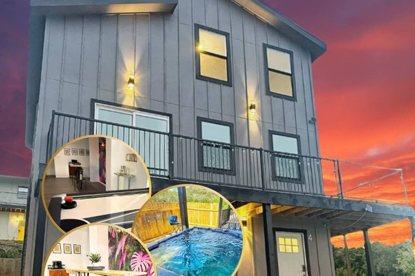 Enjoy a cozy living room, air hockey, BBQ grill, hot tub,and nearby parks.