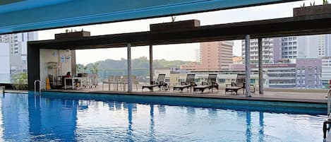 Indoor pool, outdoor pool