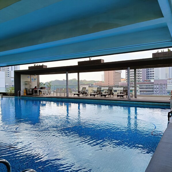 Indoor pool, outdoor pool