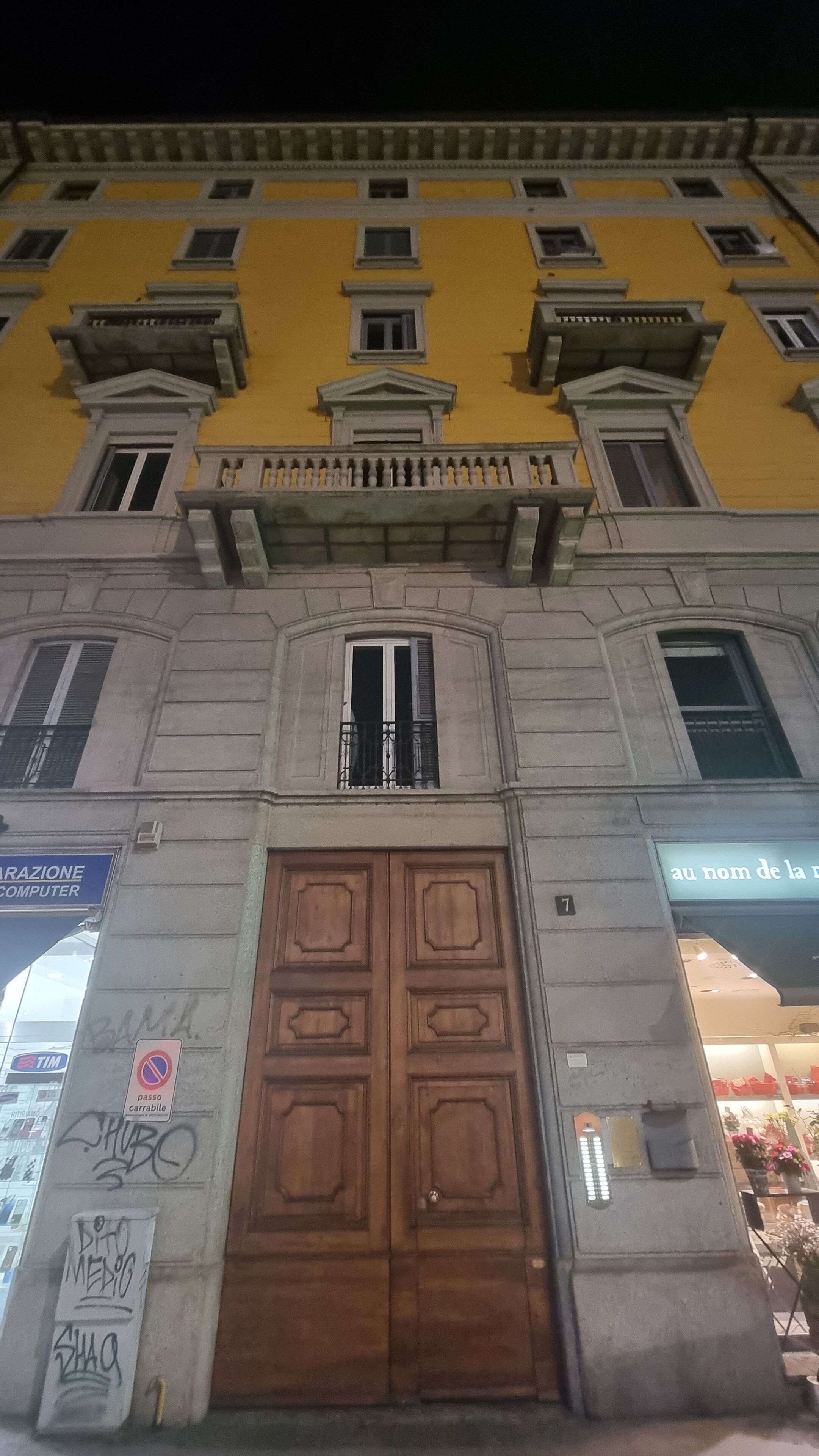 Front of property – evening/night