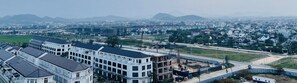 Urban development in progress, with a mix of completed and under-construction buildings.