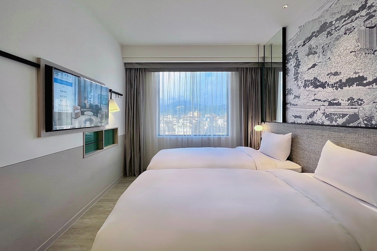 Deluxe Twin kamer | 1 slaapkamer, luxe beddengoed, donsdekens, een minibar
