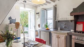Fridge, oven, stovetop, dishwasher