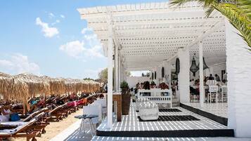 Outdoor banquet area