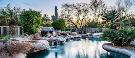 A heated pool