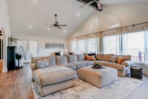 Smart TV, fireplace, video games, books