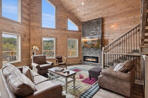 Cabin, 4 Bedrooms | Living area | Smart TV - Stepping Stone 4 Bedroom Cabin by RedAwning (Sevierville)