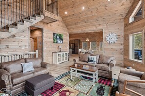 Cabin, 4 Bedrooms | Living area | Smart TV - Stepping Stone 4 Bedroom Cabin by RedAwning (Sevierville)