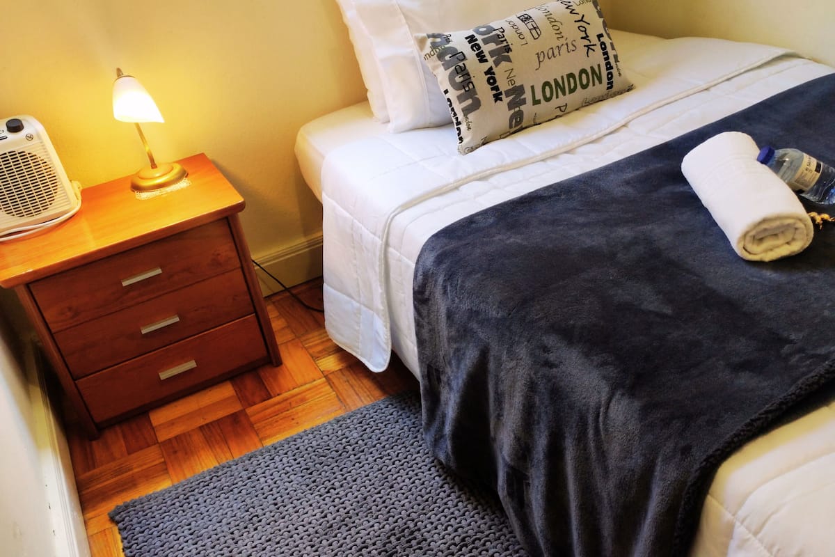 Premium bedding, memory foam beds, blackout drapes, soundproofing