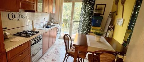Fridge, oven, stovetop, dishwasher