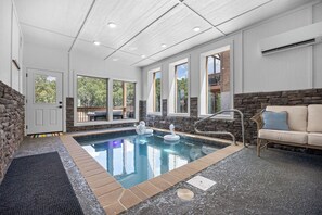 Indoor pool, a heated pool