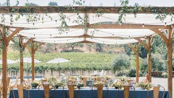 Espace de banquet à l’extérieur