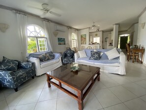 Smart TV, DVD player, books