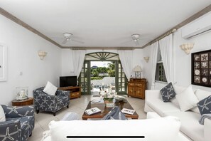 Smart TV, DVD player, books