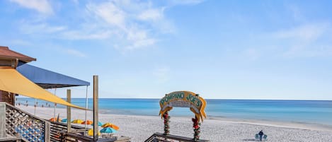 Sun loungers, beach towels