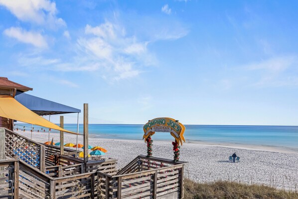 Sun loungers, beach towels