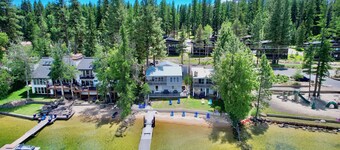 2 Lakefront Homes - Sleeps 16 - Dock - Beach - Walk to Dining & Park