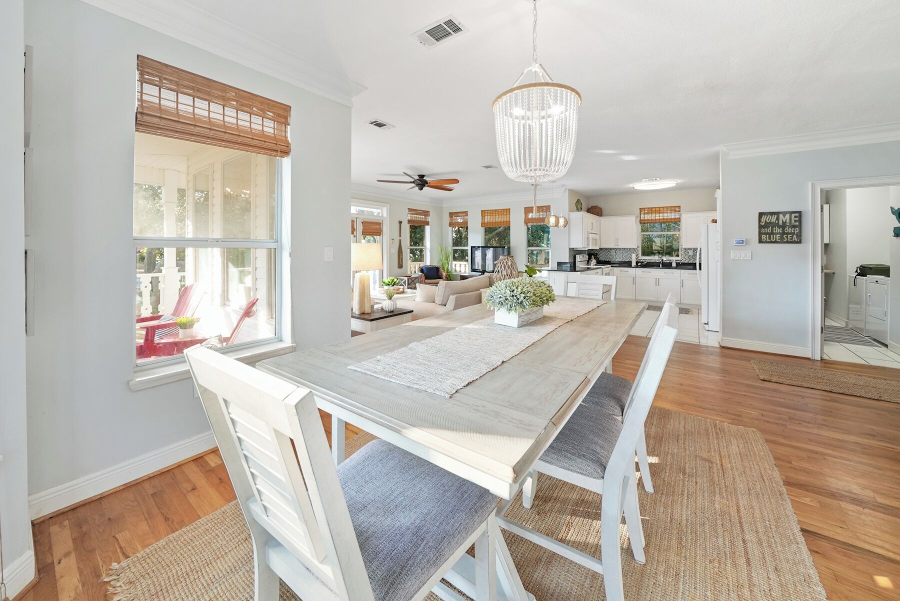 하우스, 침대(여러 개), 벽난로, 정원 전망 | 다이닝