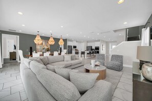 Smart TV, books, stereo