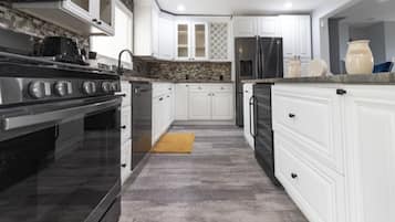 Microwave, oven, stovetop, dishwasher