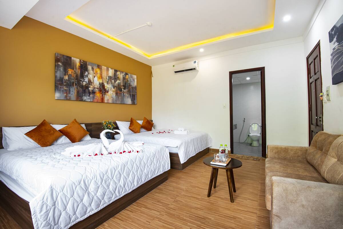 Premium bedding, memory-foam beds, minibar, desk