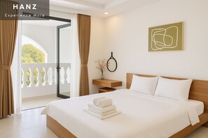 ห้องดีลักซ์ดับเบิล | ผ้าปูที่นอนฝ้ายอียิปต์, เครื่องนอนระดับพรีเมียม, เตียงเมมโมรีโฟม