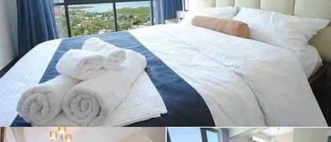 Decoración personalizada, muebles diferentes y cortinas blackout