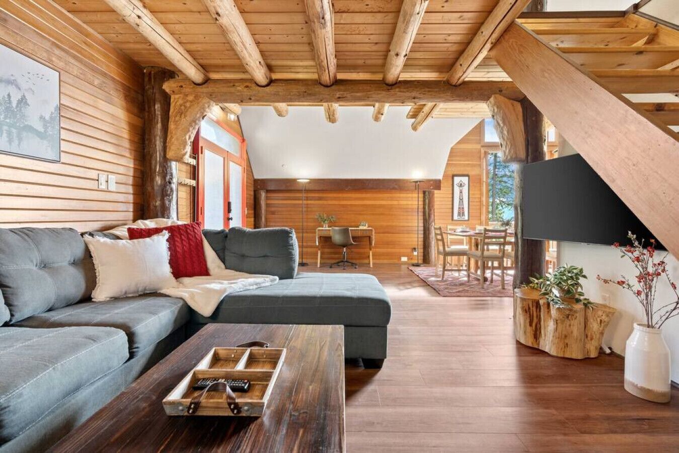 TV connectée, cheminée