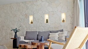 Appartement, 2 slaapkamers, balkon, uitzicht op tuin | Woonkamer