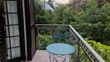 Panoramic-Doppelzimmer, Balkon, Gartenblick | Balkon