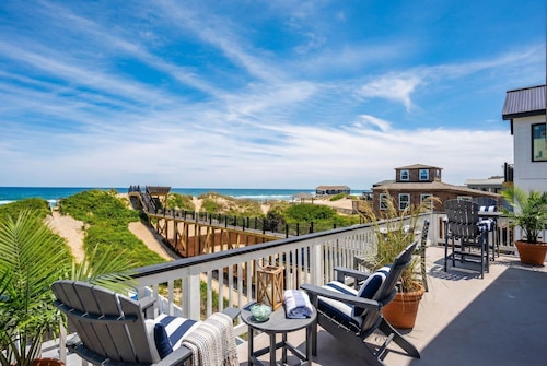Coastline Haven Oceanfront | OBX Pier | Pool • Spa • Elevator