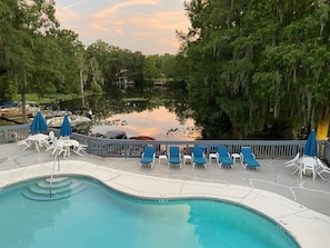 Outdoor pool, a heated pool