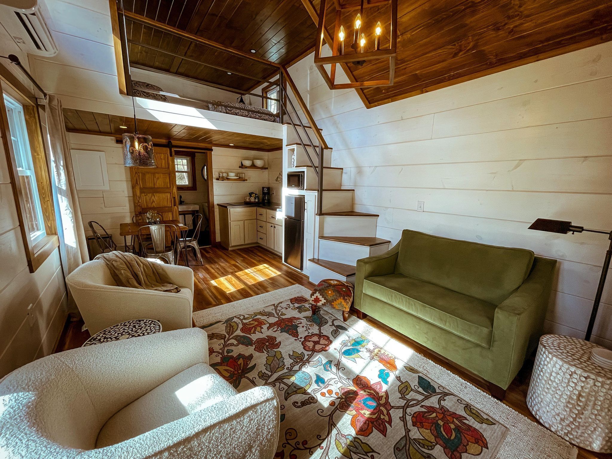 Dense foliage, rolling currents of Newberry Creek the perfect place to relax.