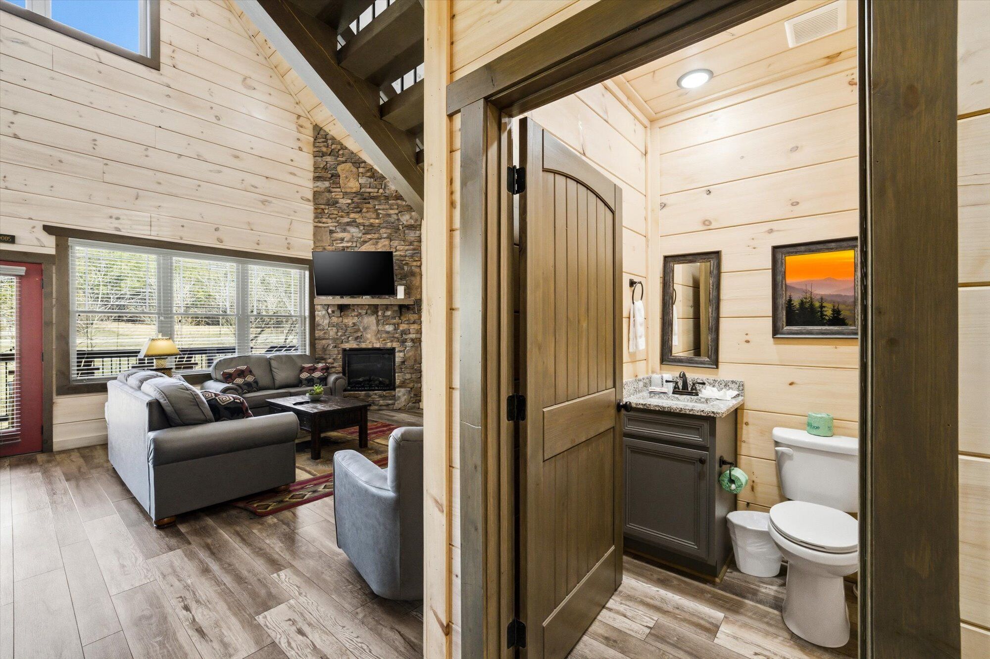 Cabaña, varias camas, hidromasaje | Interior