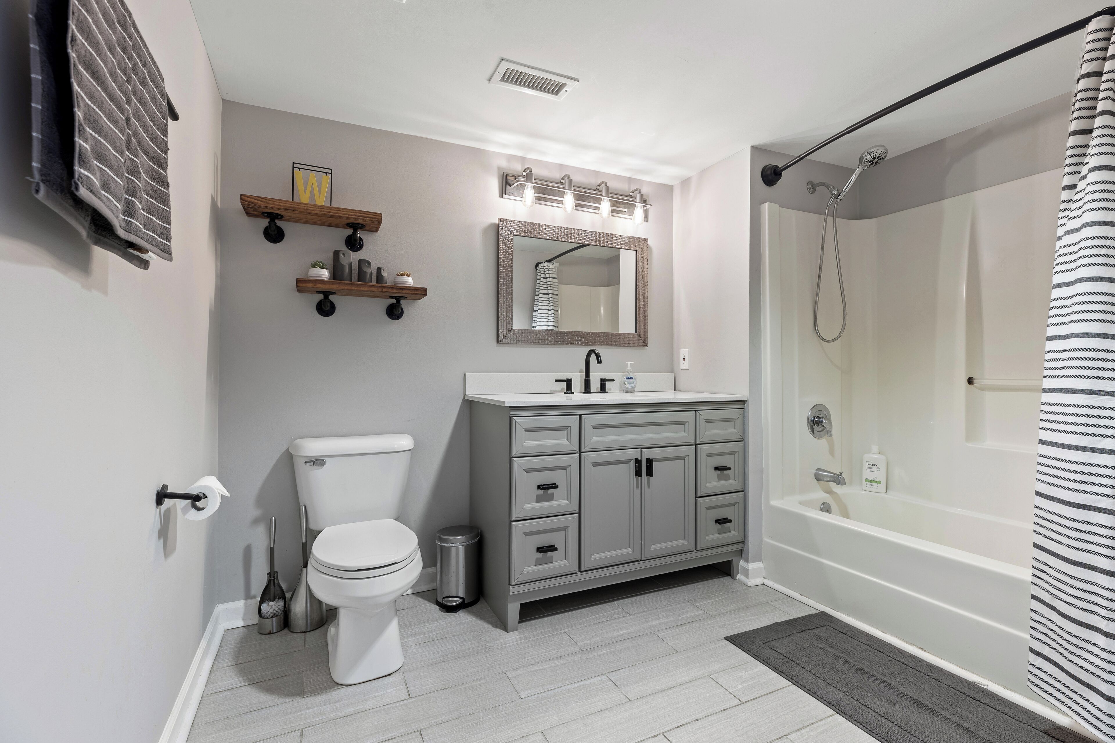Hair dryer, towels