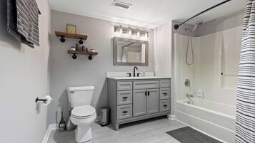 Hair dryer, towels