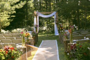Outdoor banquet area