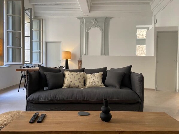 Flat-screen TV - Apartment with fans near the Palais des Papes (Avignon)