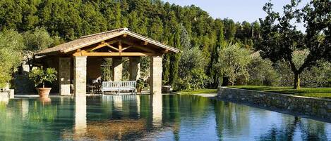 A heated pool