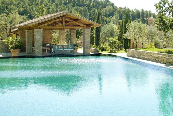 A heated pool