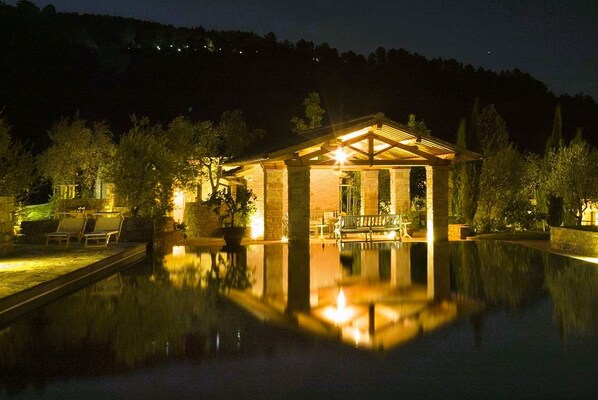 A heated pool