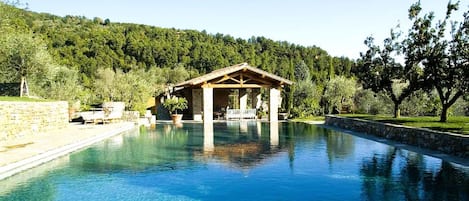 A heated pool