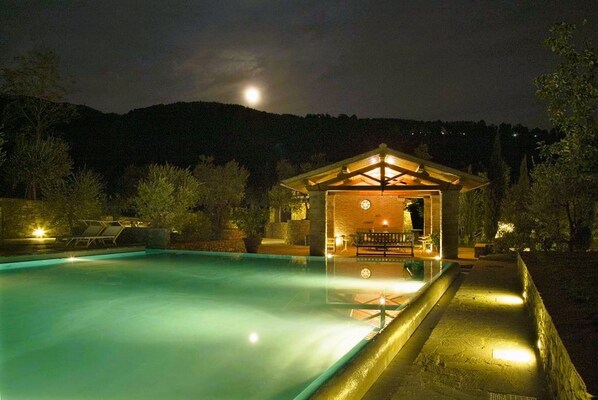 A heated pool