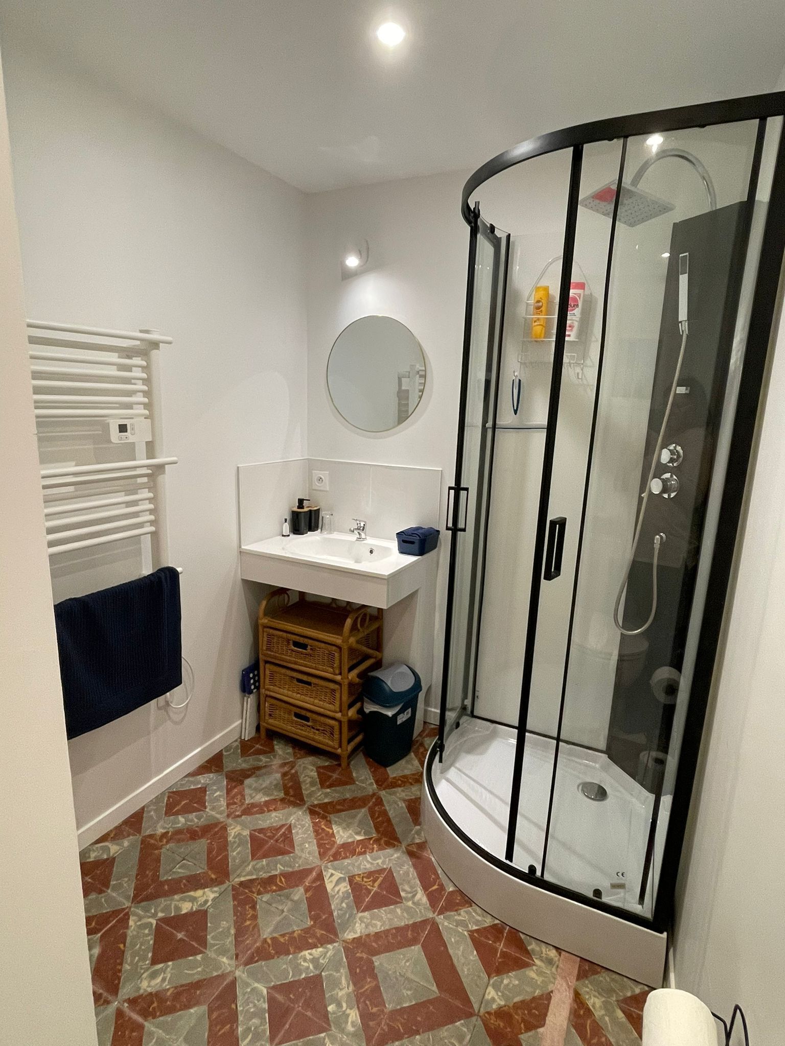 Secadora de cabello, toallas, jabón, shampoo 