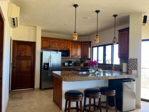 Fridge, microwave, oven, stovetop - Beautiful home with separate Casita, Ocean Views, Pool, 100 yards to the beach!! (La Ribera)